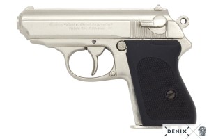 Pistolet Walther PPK niklowany - replika Denix